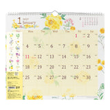 Midori Wall Calendar L - Country Time Flower