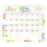 Midori Wall Calendar L - Country Time Flower