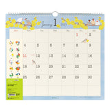 Midori Wall Calendar L - Bird