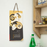 Midori Echizen Washi Wall Calendar S - Seasonal Tradition