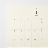 Midori MD Folded Wall Calendar - A4