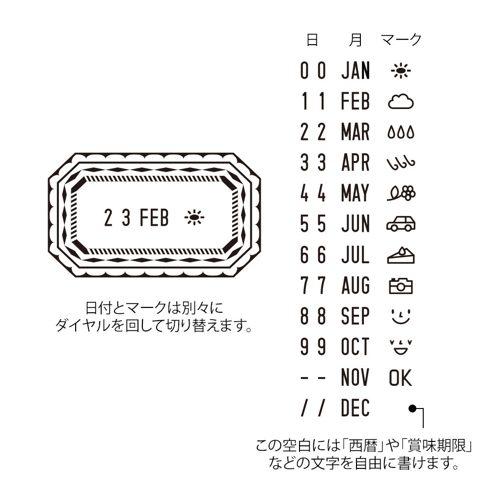 Midori Rotating Date Stamp