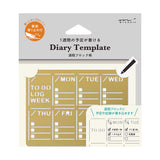 Midori Diary Template Stencil