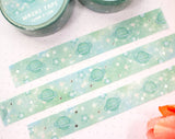 Unicorn Eclipse Green Galaxy Silver Foil Washi Tape