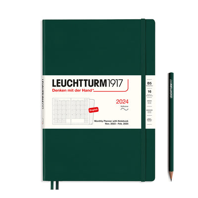 Monthly Planner with Notebook - Composition (B5) 7" x 10"