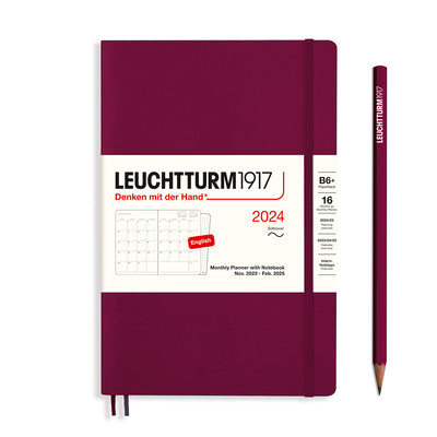 Leuchtturm Monthly Planner with Notebook - Paperback (B6+) 5" x 7 1/2"