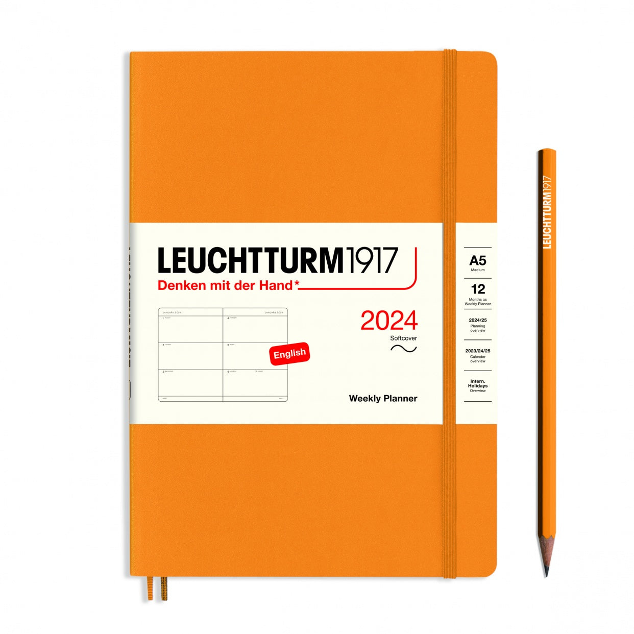 Leuchtturm Weekly Softcover Planner - Medium (A5) 5 3/4" x 8 1/4"