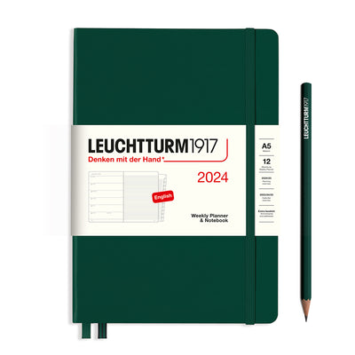 Leuchtturm Weekly Planner & Notebook - Medium (A5) 5 3/4" x 8 1/4"