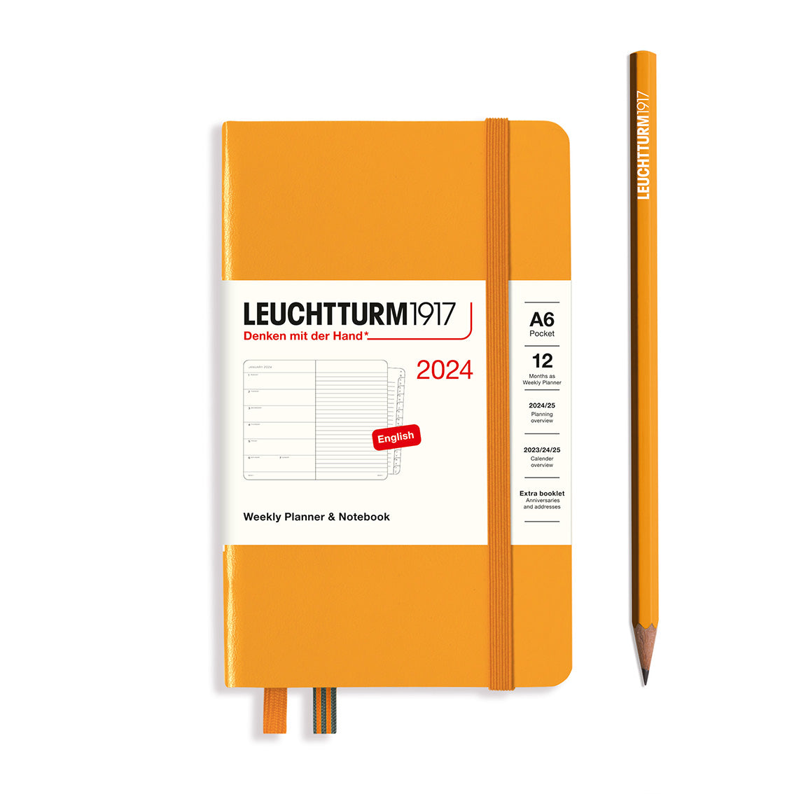 Leuchtturm Weekly Planner & Notebook - Pocket (A6) 3 1/2' x 6
