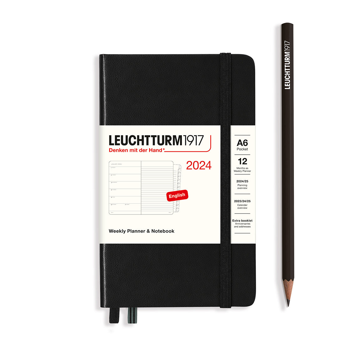 Leuchtturm Weekly Planner & Notebook - Pocket (A6) 3 1/2" x 6"