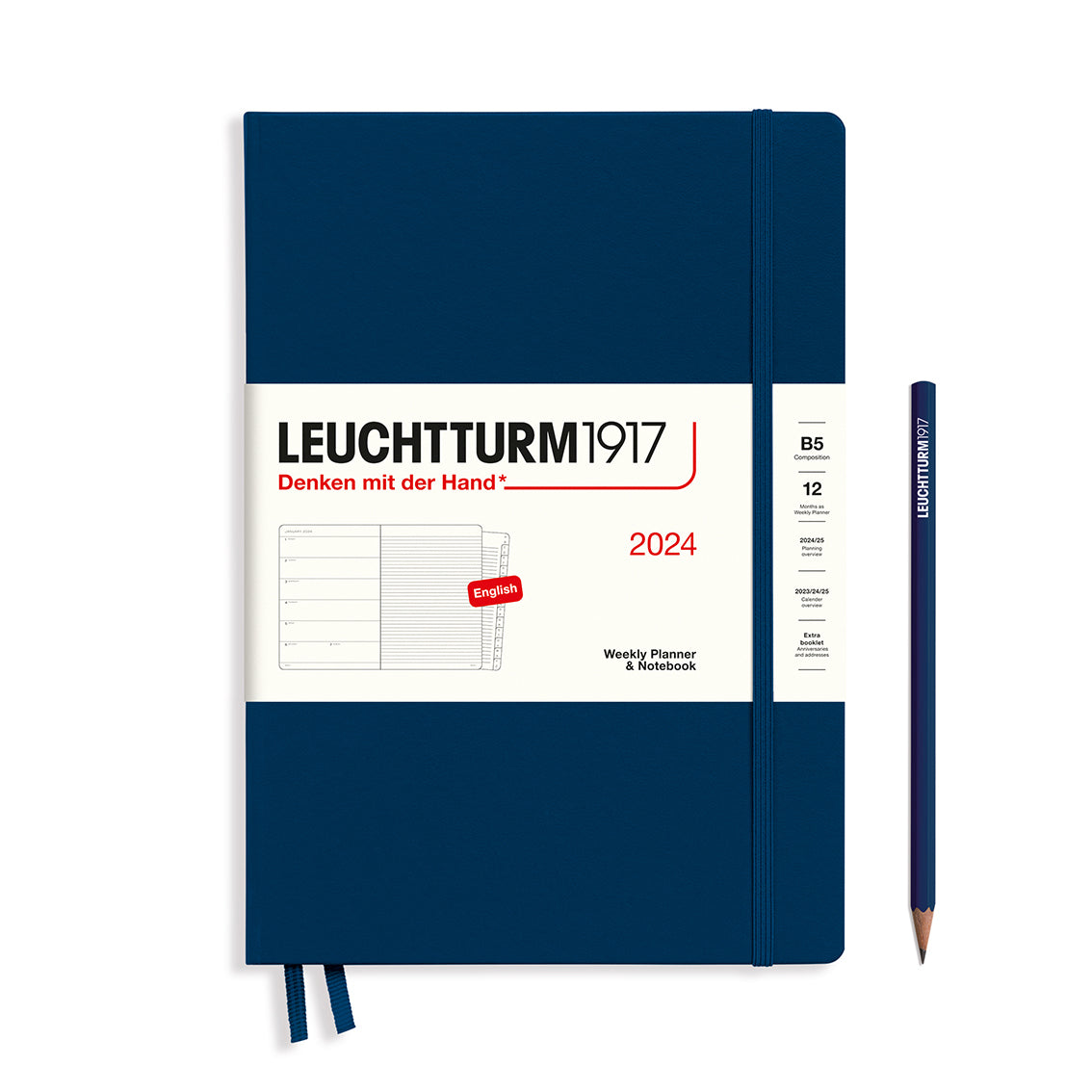 Leuchtturm Weekly Planner & Notebook - Composition (B5) 7" x 10"