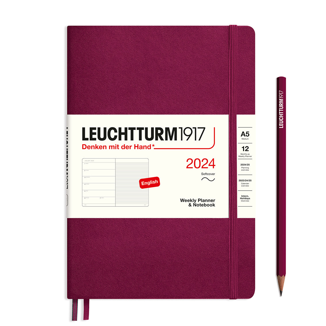 Leuchtturm Weekly Softcover Planner & Notebook - Medium (A5) 5 3/4" x 8 1/4"