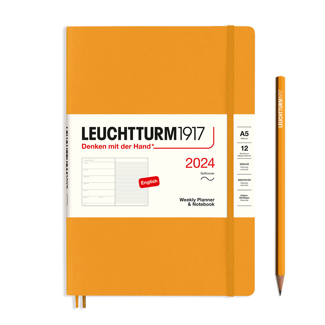 Leuchtturm Weekly Softcover Planner & Notebook - Medium (A5) 5 3/4" x 8 1/4"