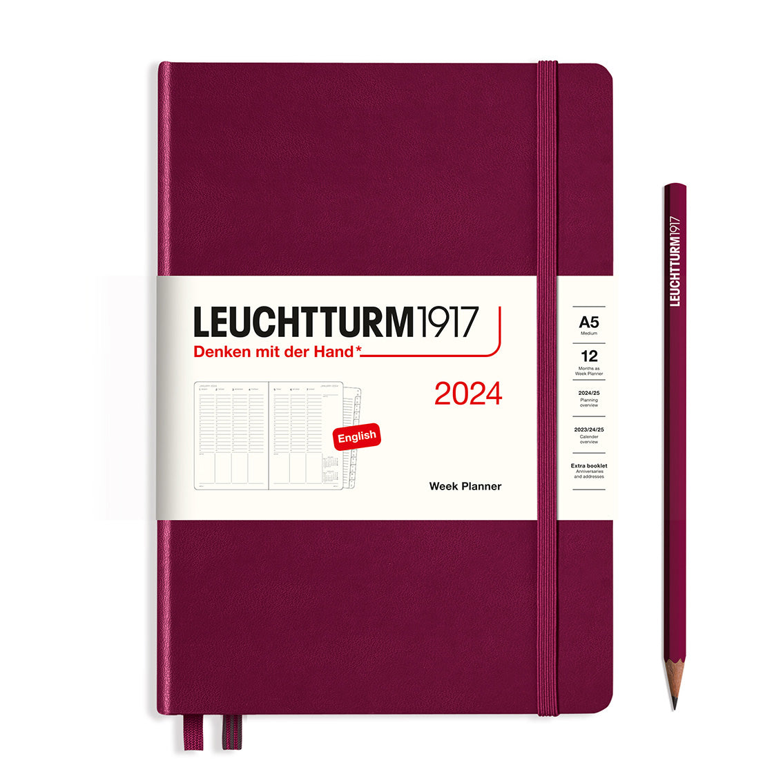 Leuchtturm Week Planner - Medium (A5) 5 3/4" x 8 1/4"