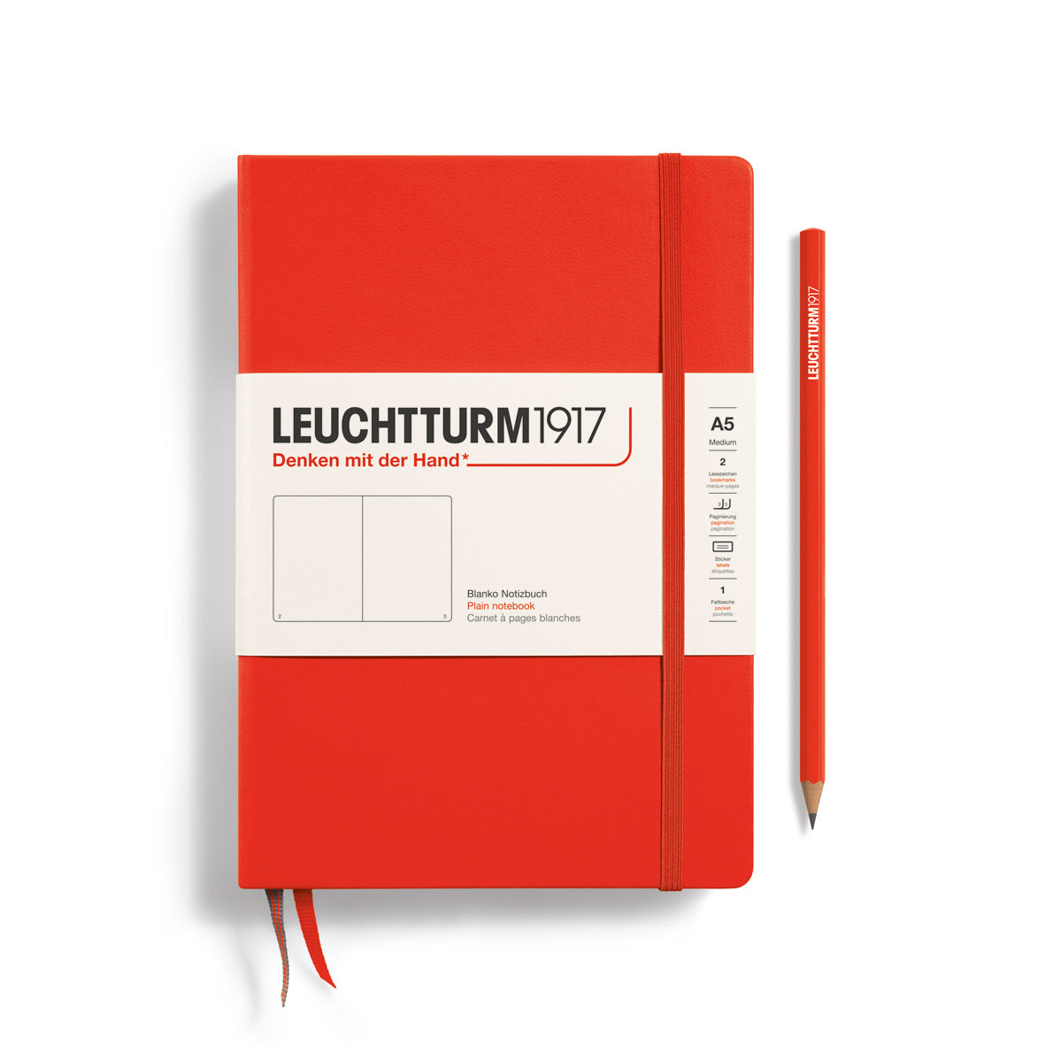 Leuchtturm A5 Hardcover Notebook - Plain