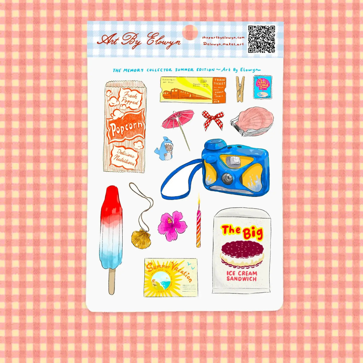 Art By Elowyn Summer Memory Collector - 5" x 7" Sticker Sheet
