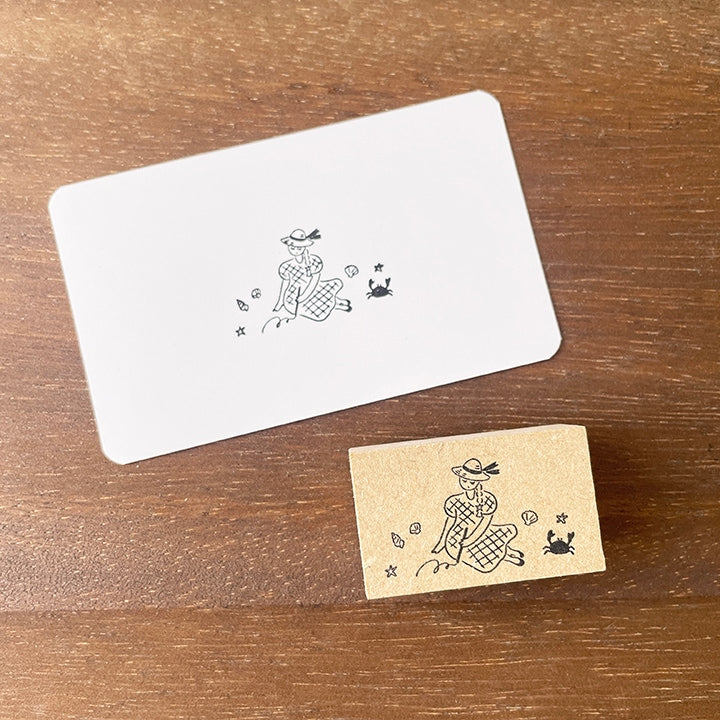 Stamp Marché Marle Illustration Stamp - Sandy Beach Sketch