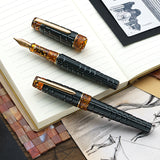 Benu Tessera Fountain Pen - Black Amber