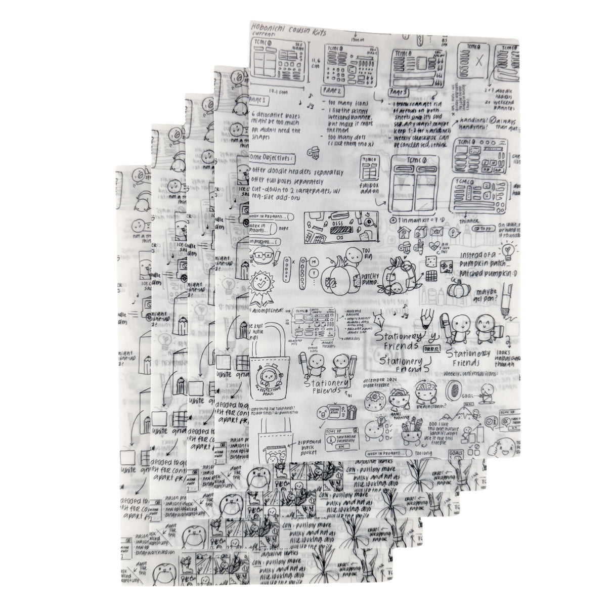 TheCoffeeMonsterzCo Vellum Paper - Set of 5