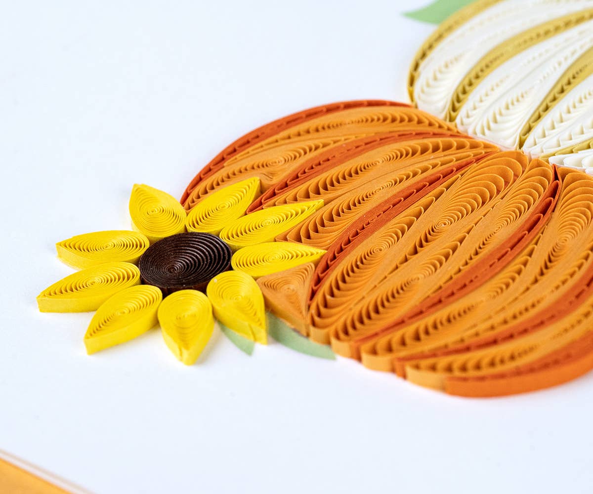 Quilled Stacked Pumpkins Greeting Card