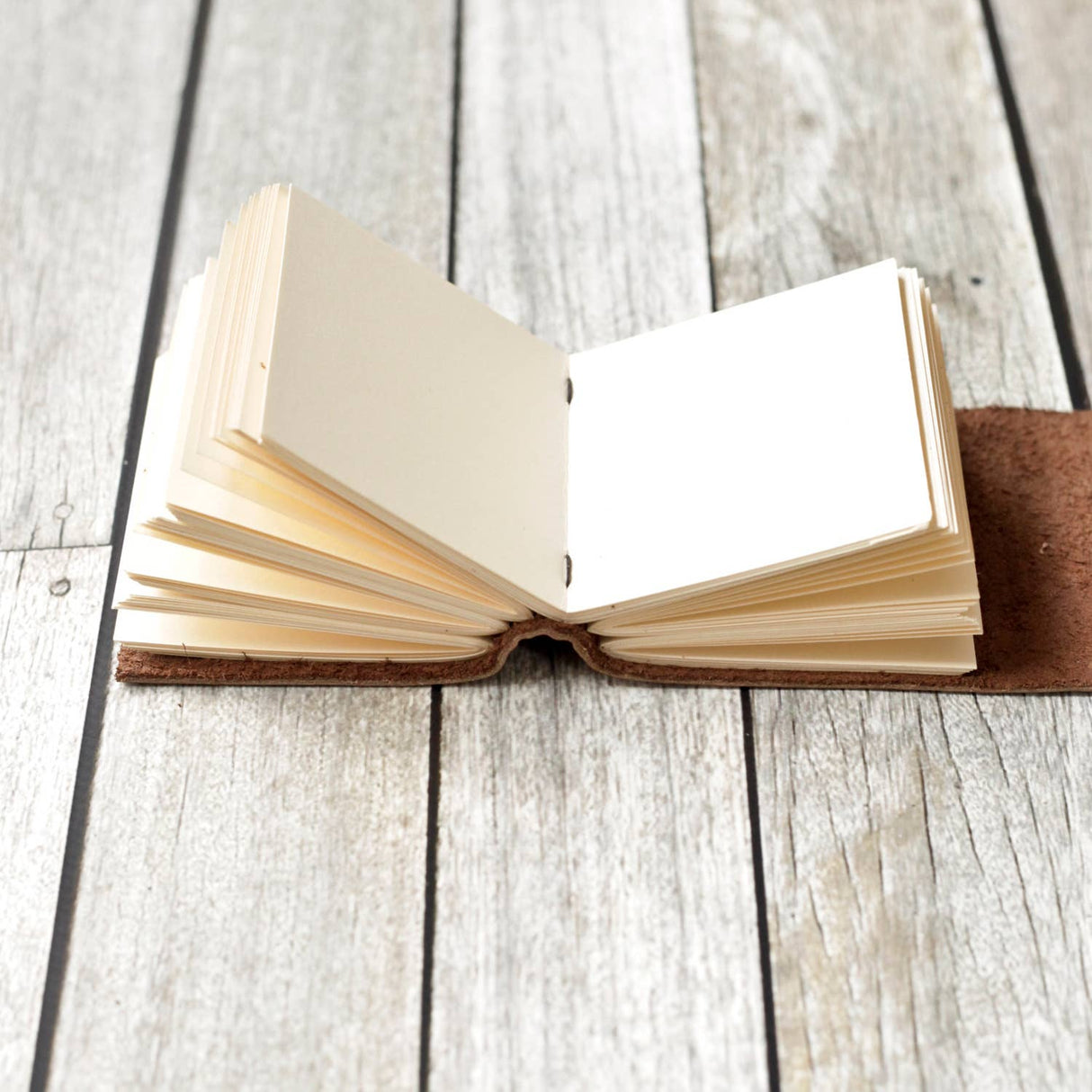 Chunky Leather Travel Journal: Bright White