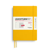 Weekly Planner & Notebook 2027, 12 Months, Ruled, English – Medium (A5) Softcover Sunflower