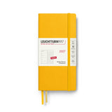 Weekly Planner & Notebook 2027, 12 Months, Dotted, English – Wallet (B6+ x A6) Hardcover Sunflower