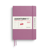 Weekly Planner 2027, 12 Months, English – Medium (A5) Hardcover Dusty Rose