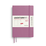 Weekly Planner 2027, 12 Months, English – Paperback (B6+) Hardcover Dusty Rose