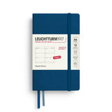Weekly Planner 2027, 12 Months, English – Pocket (A6) Hardcover Indigo