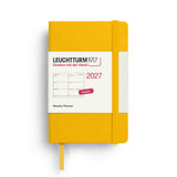 Weekly Planner 2027, 12 Months, English – Mini (A7) Hardcover Sunflower