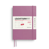 Weekly Planner 2027, 12 Months, English – Medium (A5) Softcover Dusty Rose