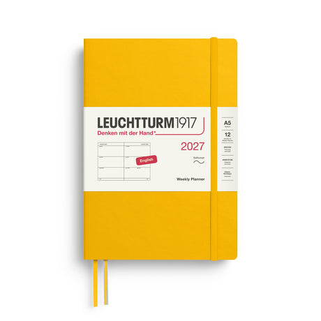 Weekly Planner 2027, 12 Months, English – Medium (A5) Softcover Sunflower