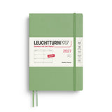 Weekly Planner 2027, 12 Months, English – Medium (A5) Softcover Sage