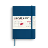 Weekly Planner 2027, 12 Months, English – Medium (A5) Softcover Indigo