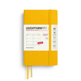 Weekly Planner 2027, 12 Months, English – Pocket (A6) Softcover Sunflower