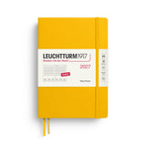 Daily Planner 2027, 12 Months, English – Medium (A5) Hardcover Sunflower