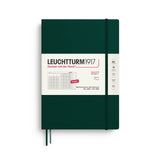 Monthly Planner with Notebook 2027, 16 Months, English – Composition (B5) Softcover Forest Green