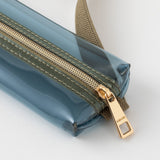 Midori Book Band Pen Case B6-A5 - Navy Clear x Khaki