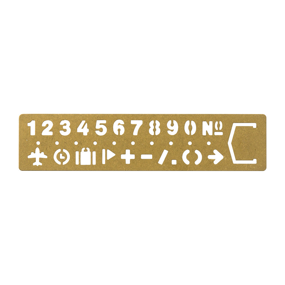 Traveler's Brass Template Numbers