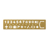 Traveler's Brass Template Numbers