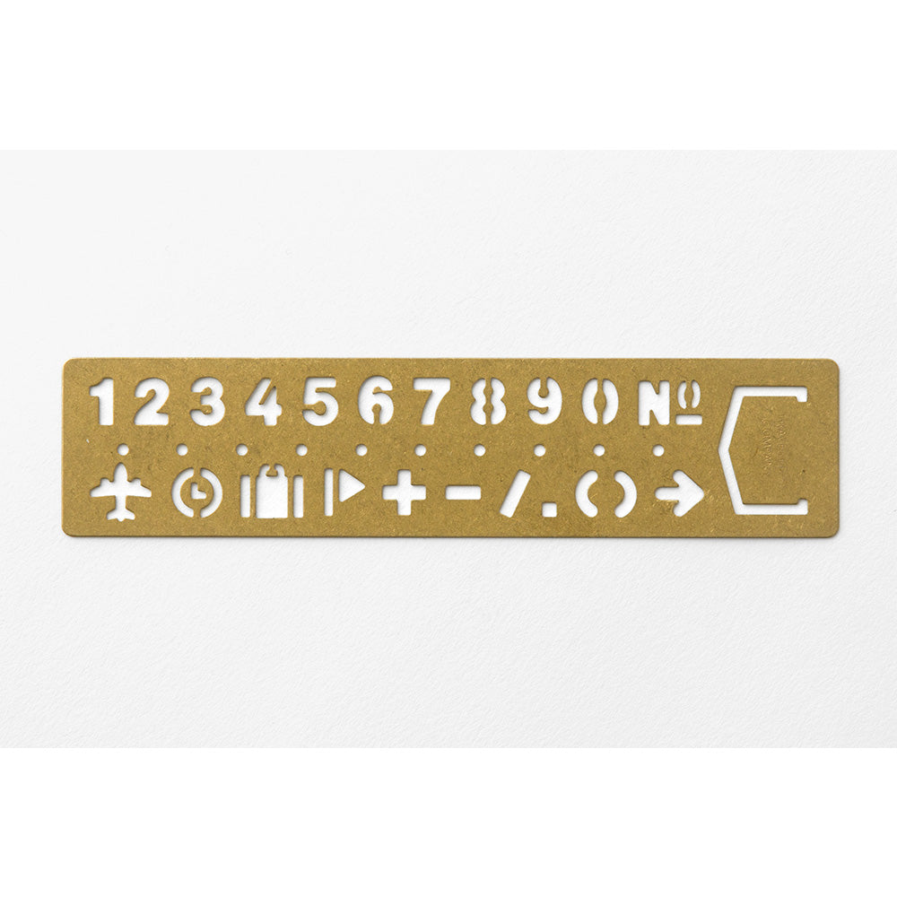 Traveler's Brass Template Numbers