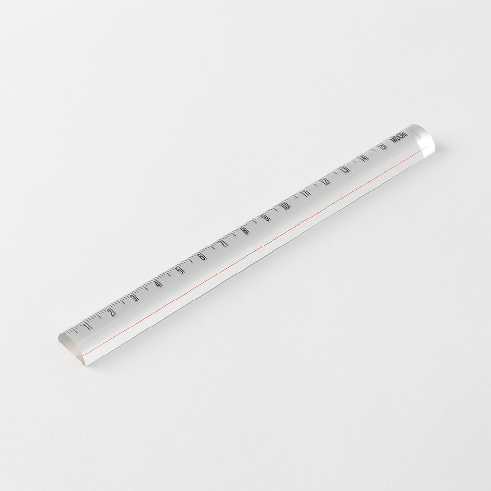 Midori Lens Ruler - 15cm - Clear