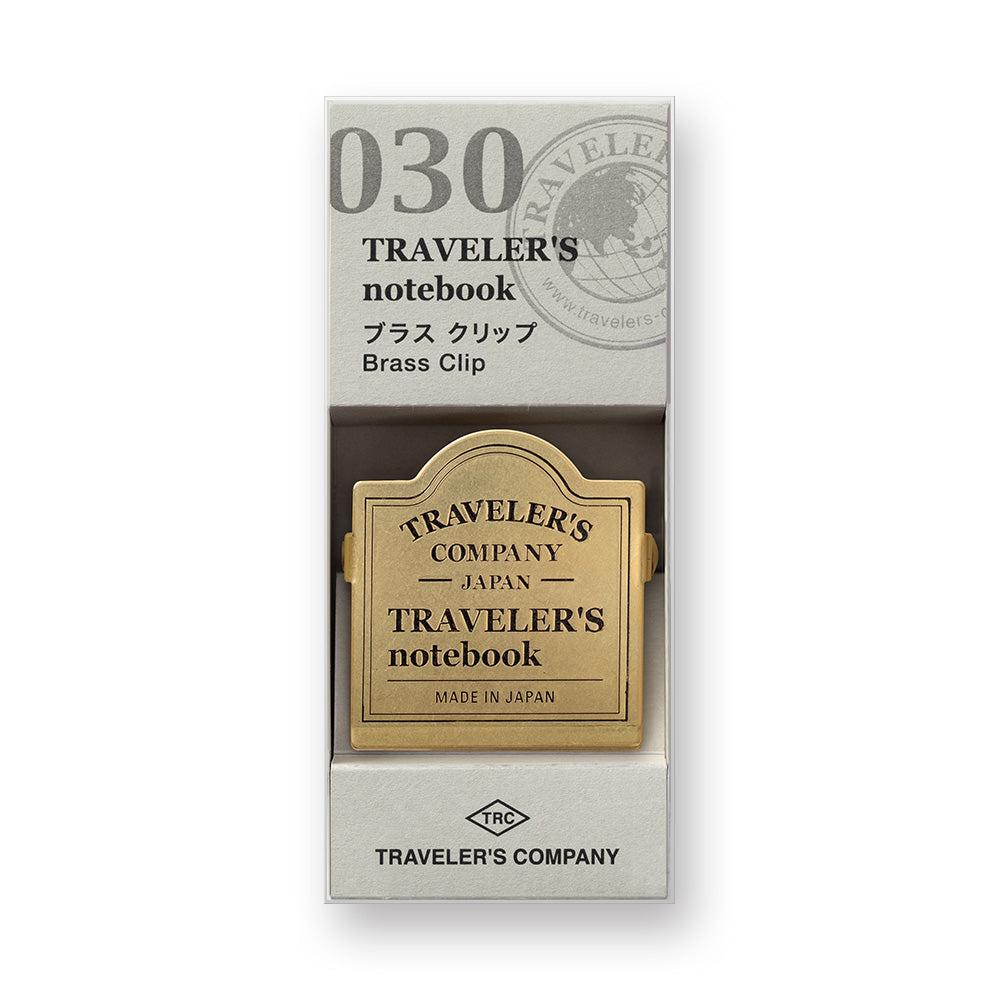 Traveler's Brass Clip - Logo