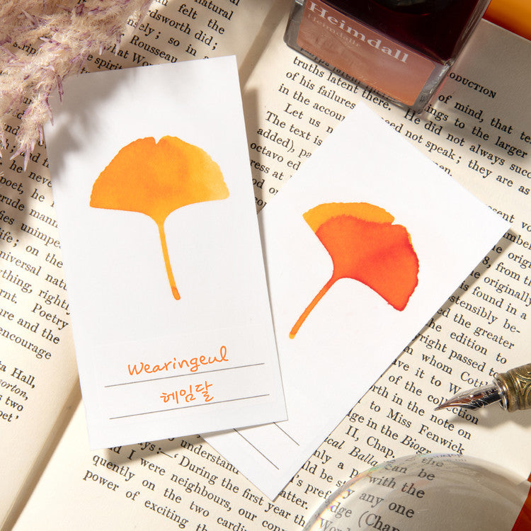 Wearingeul Ink Color Swatch Card - Ginkgo Leaf