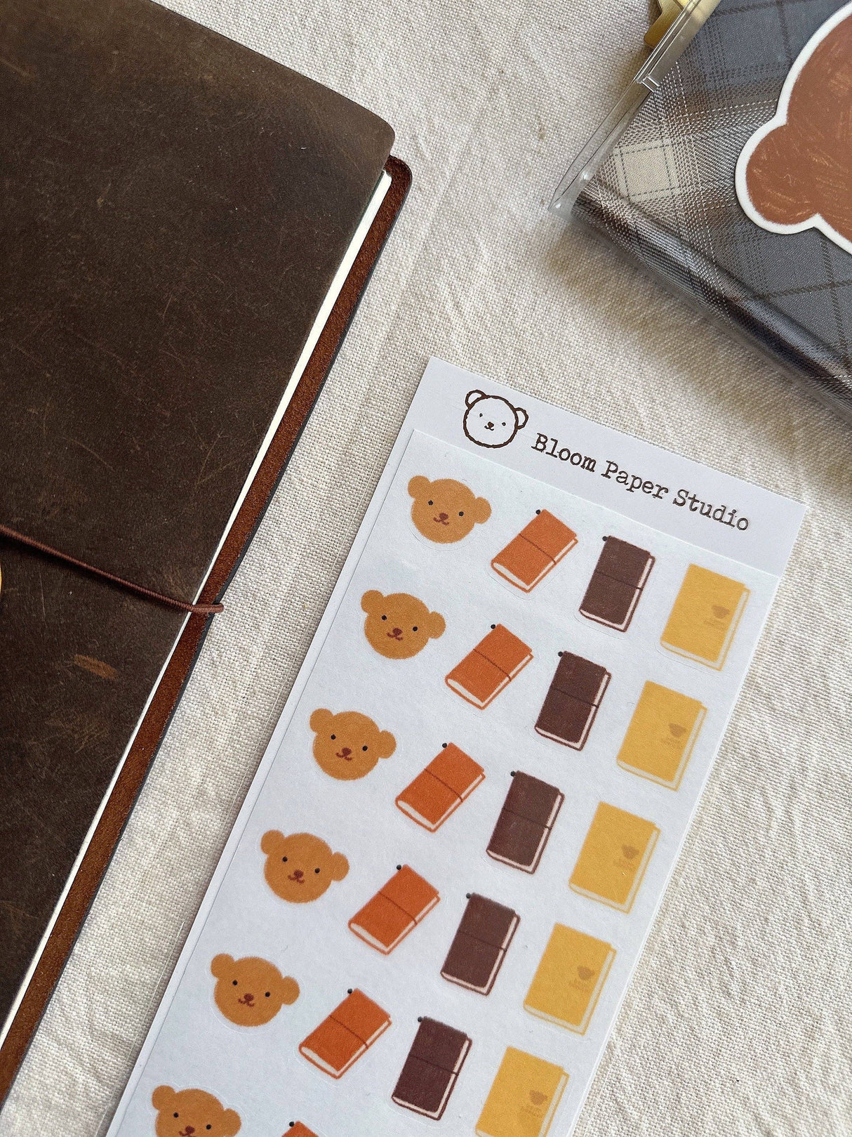 Bloom Paper Studio Bear's Journals Sticker Sheet