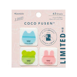 Kanmido Coco Fusen Die-Cut Sticky Notes (Limited Edition) - Animals