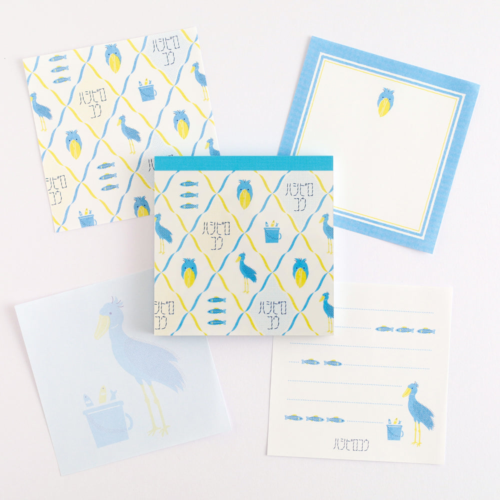 Green Flash Animal Department Store Memo Pad - Shoebill