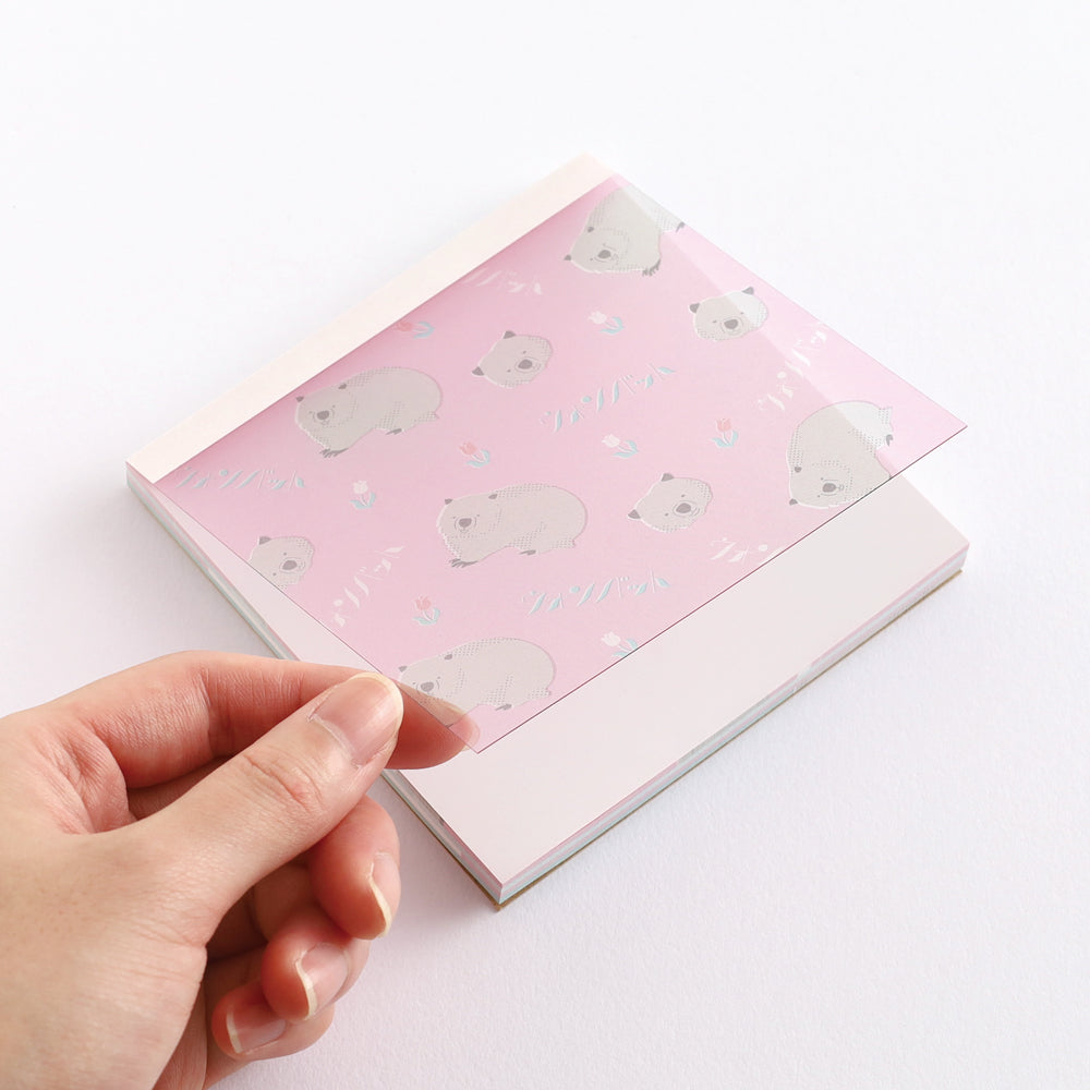 Green Flash Animal Department Store Memo Pad - Wombat