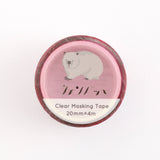 Green Flash Animal Department Store Gold Foil Clear Masking Tape - Wombat